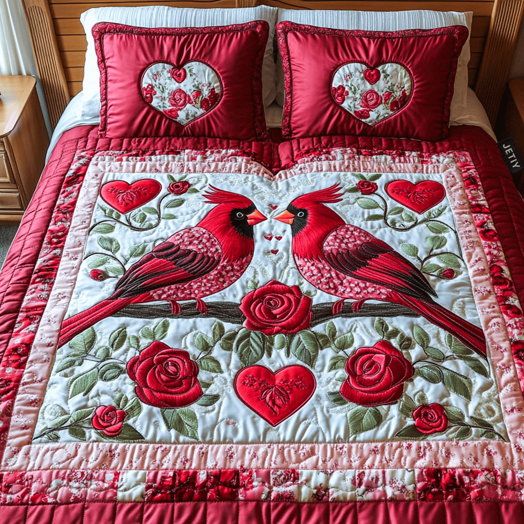 Love Unleashed 3-Piece Quilted Bedding Set NCU0NT2652