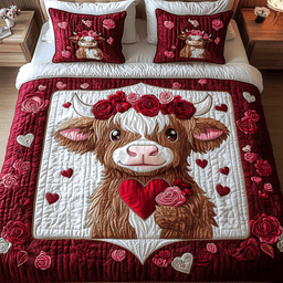 Sweet Pasture 3-Piece Quilted Bedding Set NCU0VH1345
