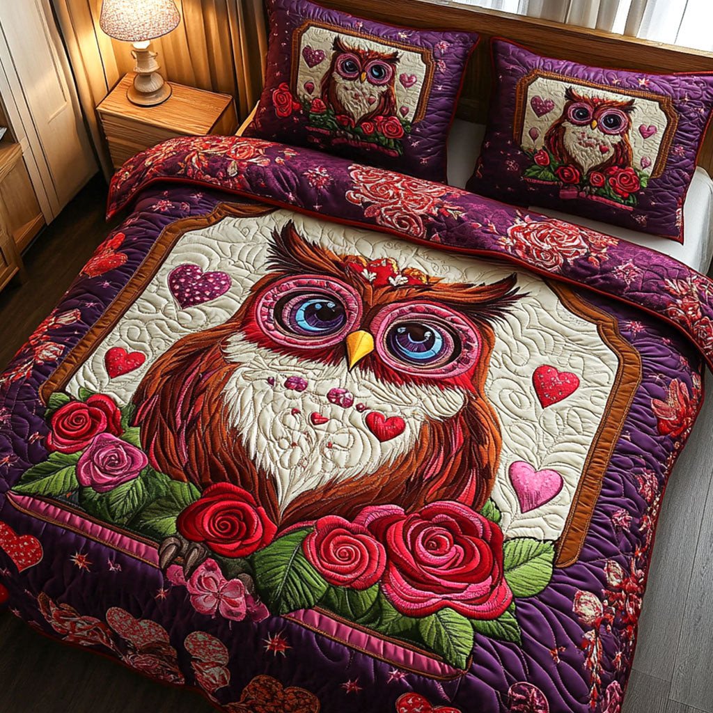Nature Valentine 3-Piece Quilted Bedding Set NCU0NT2666