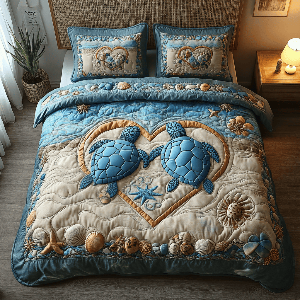 You And Me Turtle Quilted Bedding Set NCU0DV2328