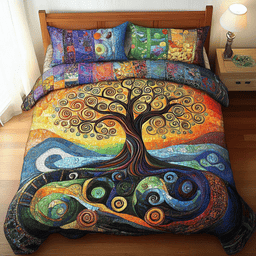 Eternal Roots 3-Piece Quilted Bedding Set NCU0VL842