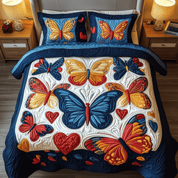 Wings of Love 3-Piece Quilted Bedding Set NCU0VH1387