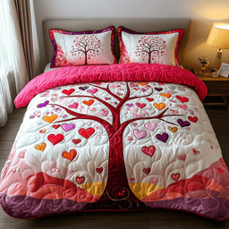 Colorful Love Quilted Bedding Set NCU0DV2346
