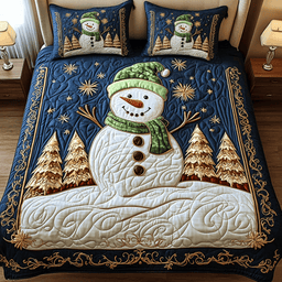 Twinkling Trees 3-Piece Quilted Bedding Set NCU0VH1281