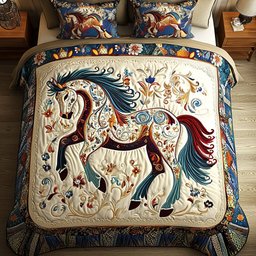 Freedom Gallop 3-Piece Quilted Bedding Set NCU0NT2700