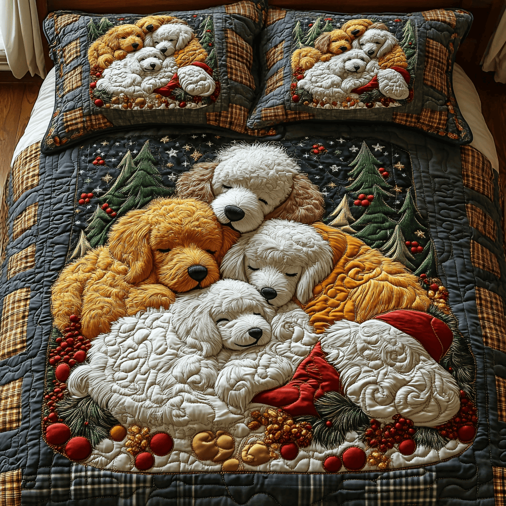 Pawsitively Dreaming Quilted Bedding Set NCU0DV2297
