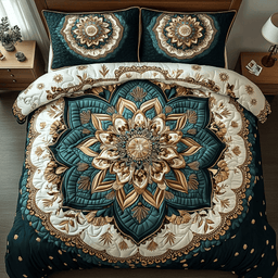 Amber Serenity 3-Piece Quilted Bedding Set NCU0VL862