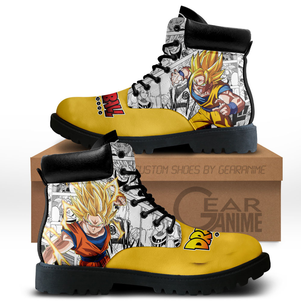 Dragon Ball Goku Super Saiyan Boots Custom Manga Anime ShoesGear Anime