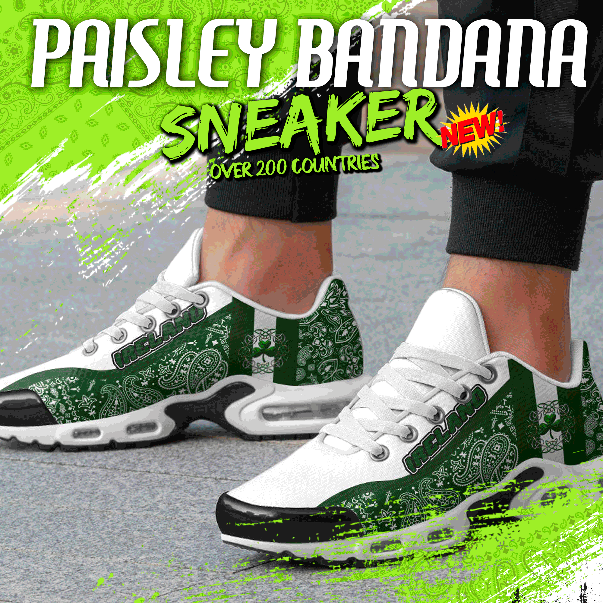 Paisley Sneaker | Designed For 200 Countries | For Women and Men | New Style | Best Price