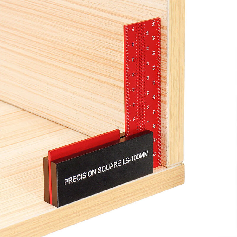 Precision Woodworking Square Ruler for Measuring and Marking - Aluminum Steel Framing Tool for Professional Carpentry Use