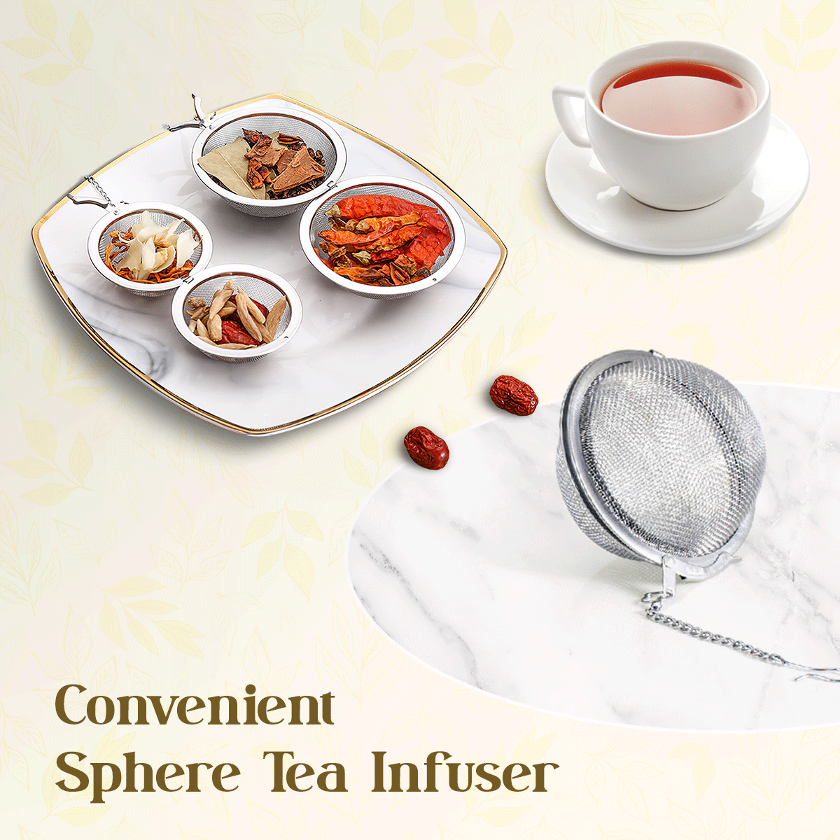 Stainless Steel Tea Infuser Sphere Locking Spice Tea Ball Strainer - Yo ...