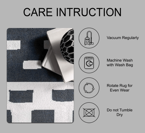 area rug care intruction