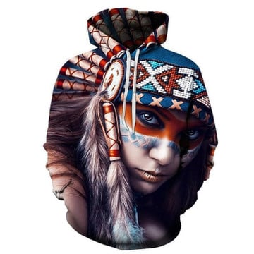 NATIVE AMERICAN HOODIE AND T-SHIRT
