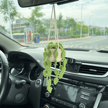 Crochet hanging plant