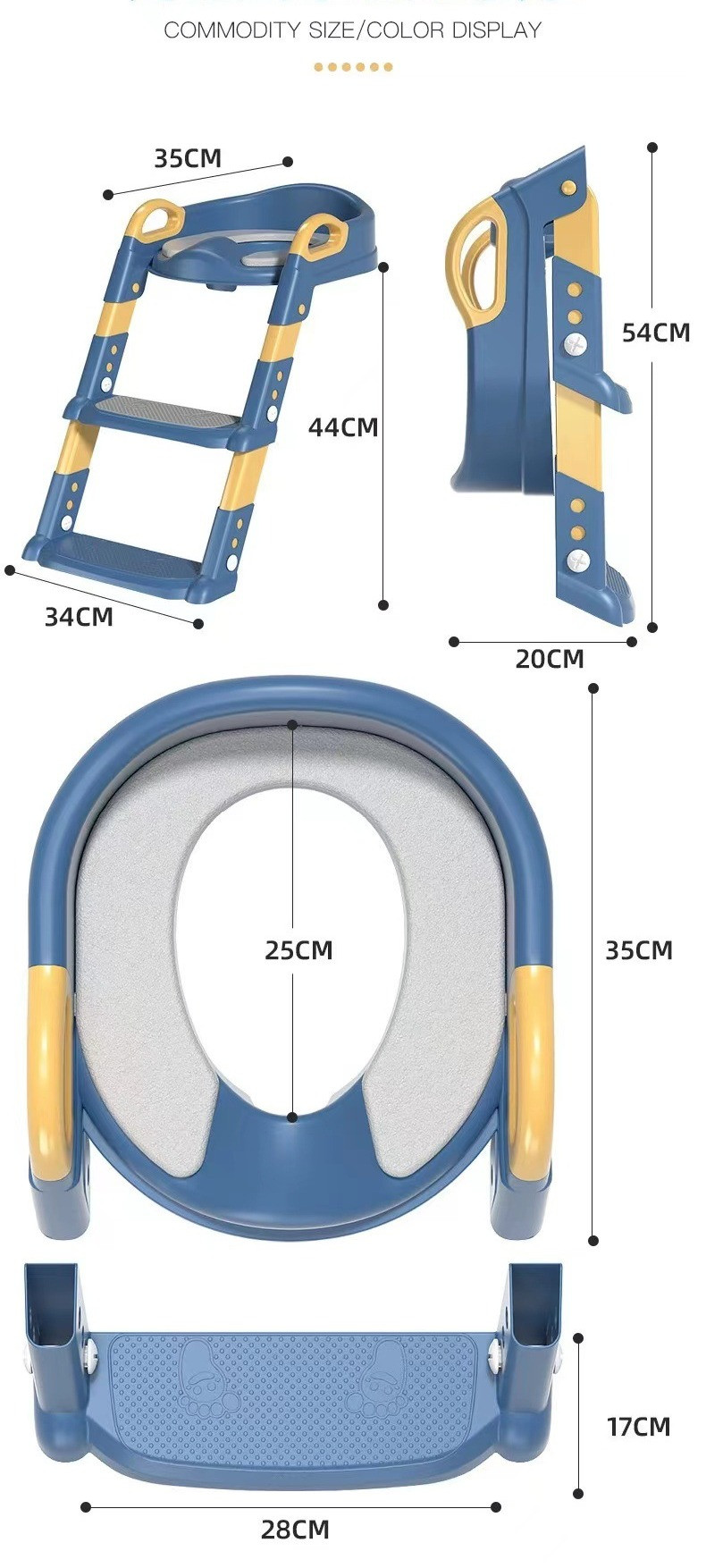 Stepped Childrens Toilet Foldable Foot Stool Multi-functional Toilet Boy Girl Baby Toilet Training