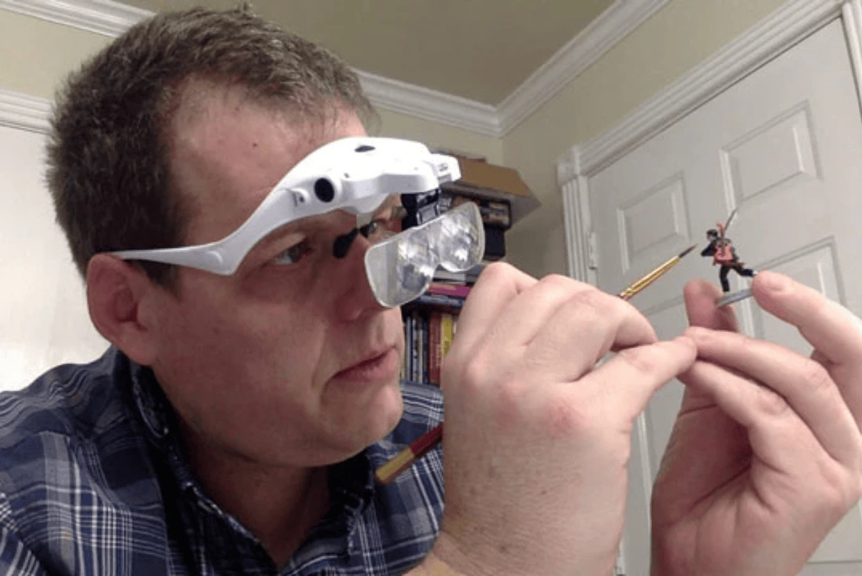 Magnifying Glasses With Led Light, Headband, 5 Lenses