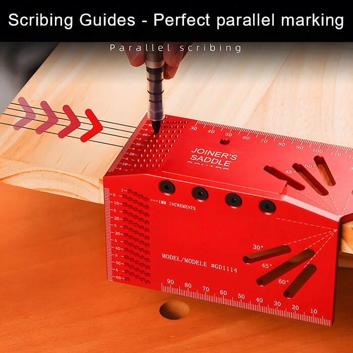 Levoite™ Joiner's Saddle Layout Square for Woodworking