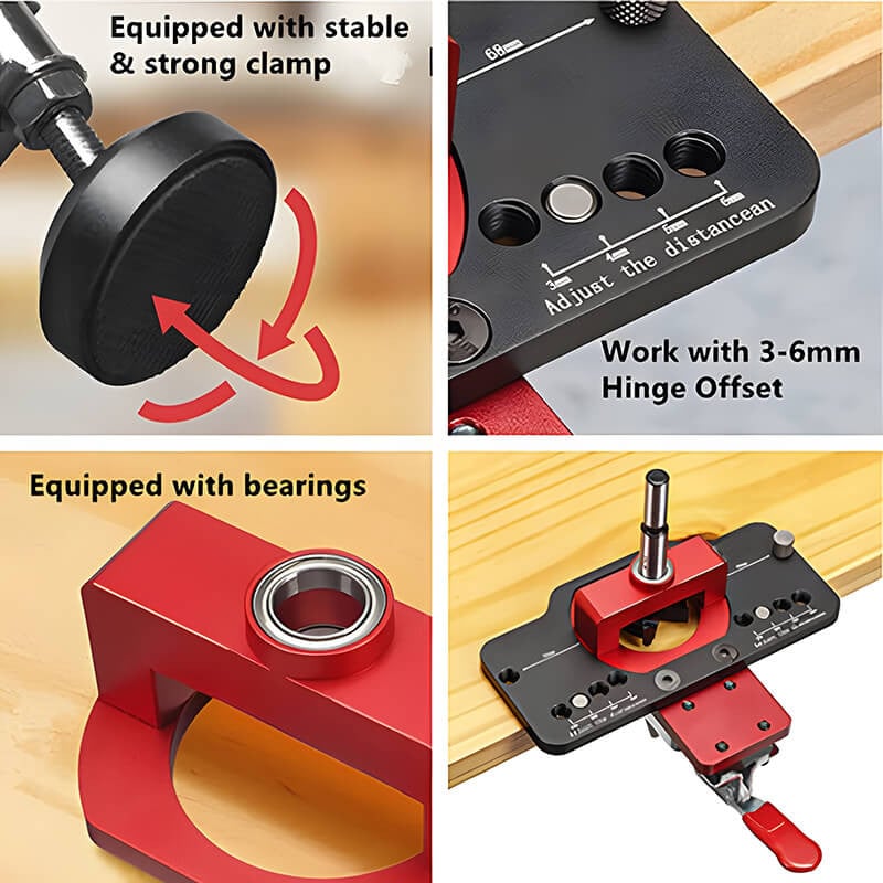 Levoite Concealed Hinge Jig - 35mm Cabinet/Blum/Euro Hinge Jig JL35-A2